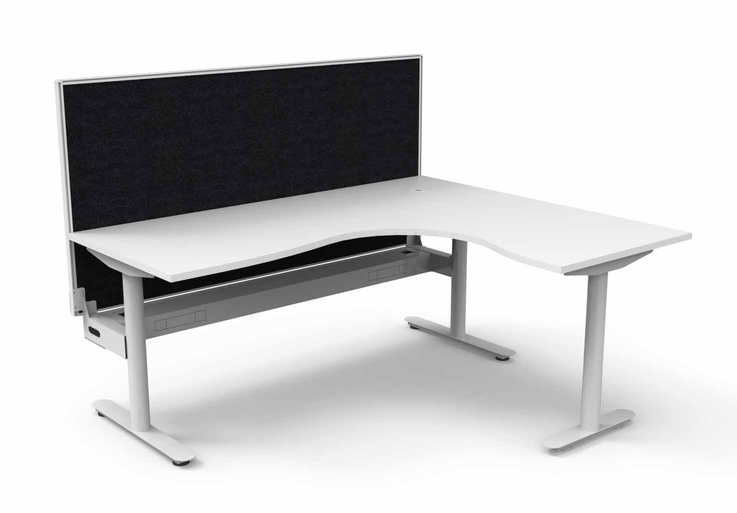 Halo Static Corner Workstation - With Screen
